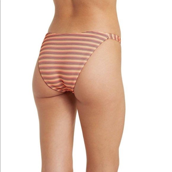 Madewell Ombre stripe side strap ribbed bikini bottoms L NWT - Picture 4 of 8